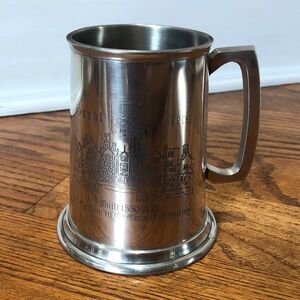 Sheffield England Pewter Tankard Mug Great Fosters Built 1550 AD Etching